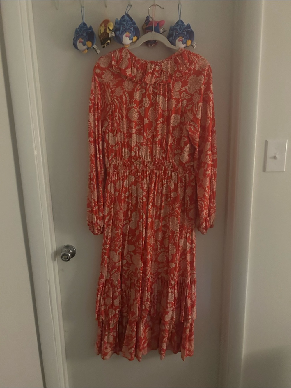 New with tags Universal Thread Women’s Orange Floral Long Sleeve Midi Dress - Picture 3 of 3